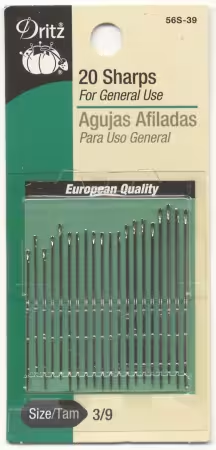 Dritz - Sharps Needles Assorted Sizes 3/9, 20ct