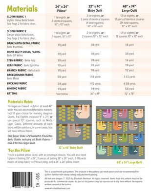 Snuggly Sloths Pattern - Image 2